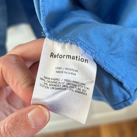 Reformation Michaela Puff Sleeve Mini Dress Size 8 - Picture 7 of 7